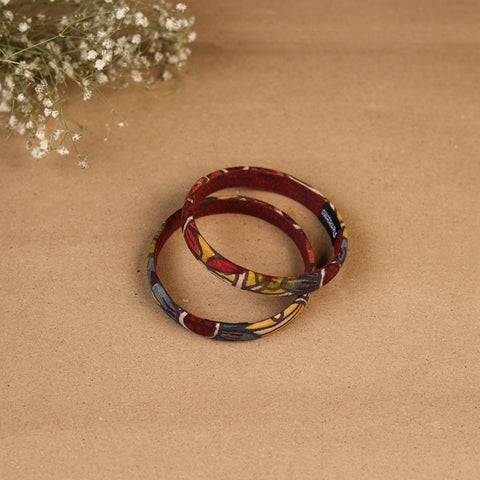 Natural dyed handpainted kalamkari bangle so2 (size - 2-8)