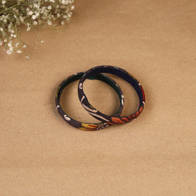 Natural dyed handpainted kalamkari bangle so2 (size - 2-8)