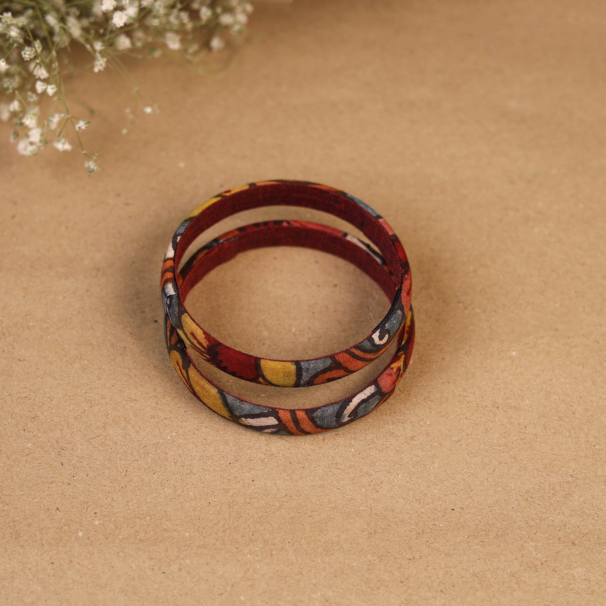 Natural dyed handpainted kalamkari bangle so2 (size - 2-8)