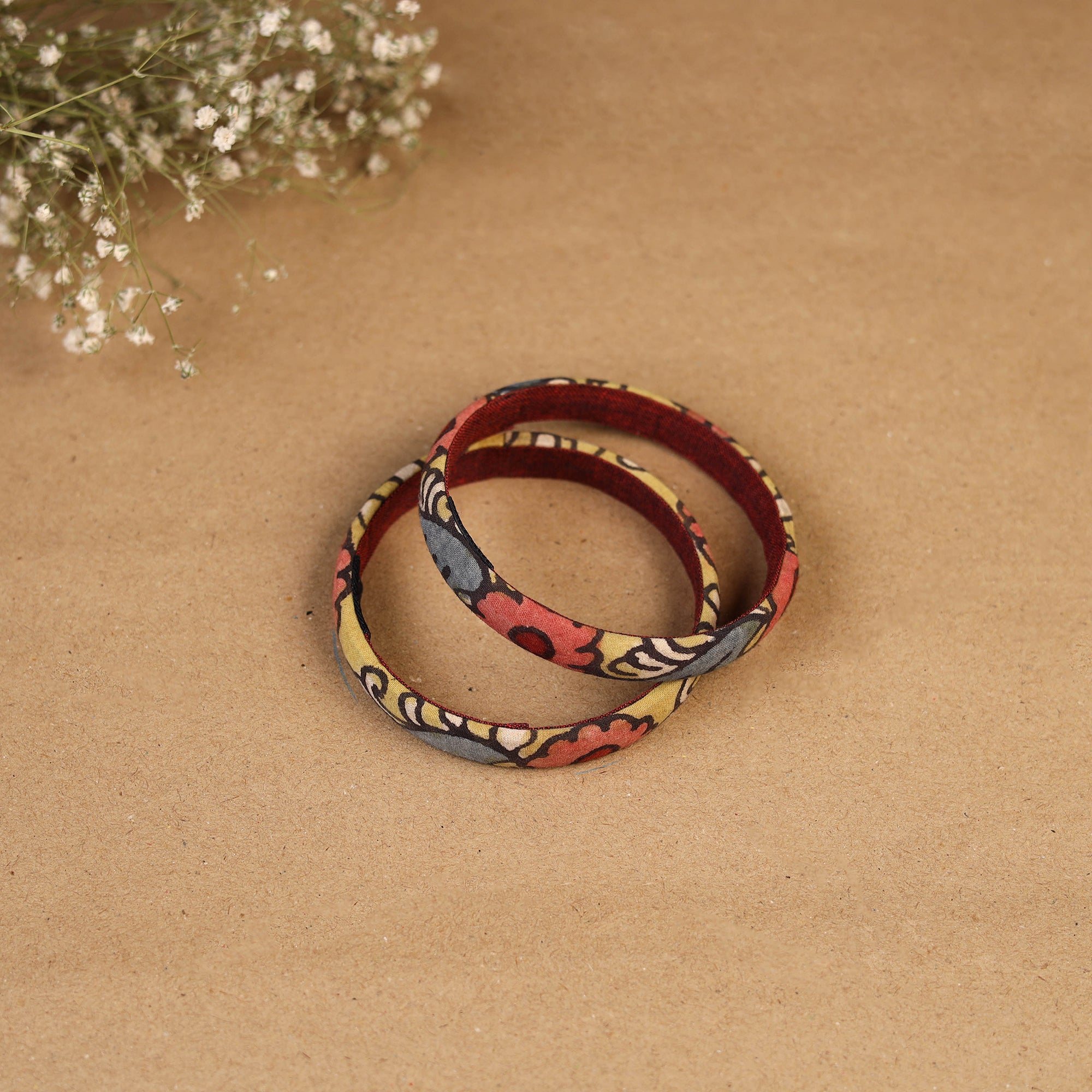 Natural dyed handpainted kalamkari bangle so2 (size - 2-8)
