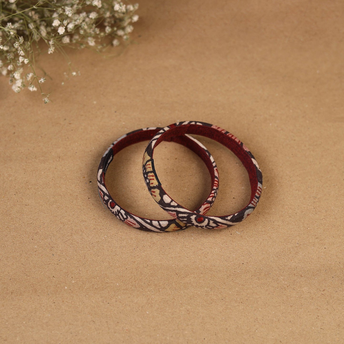 Natural dyed handpainted kalamkari bangle so2 (size - 2-8)