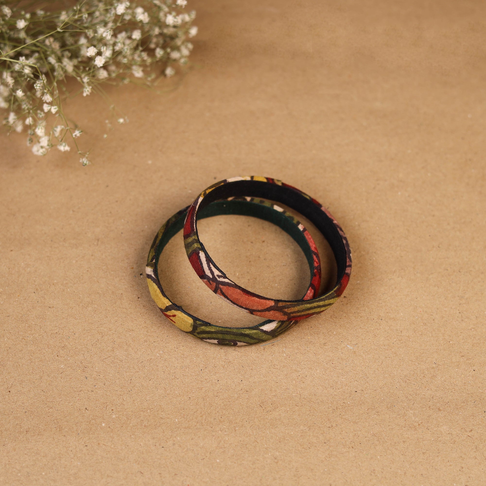 Natural dyed handpainted kalamkari bangle so2 (size - 2-8)