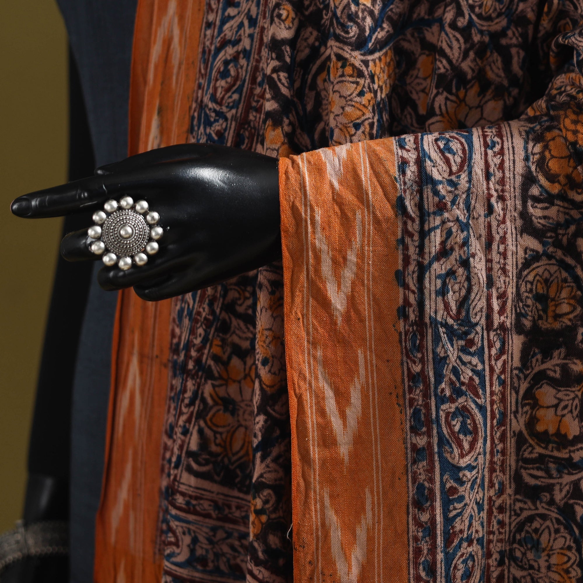 Multicolor - natural dyed kalamkari cotton dupatta