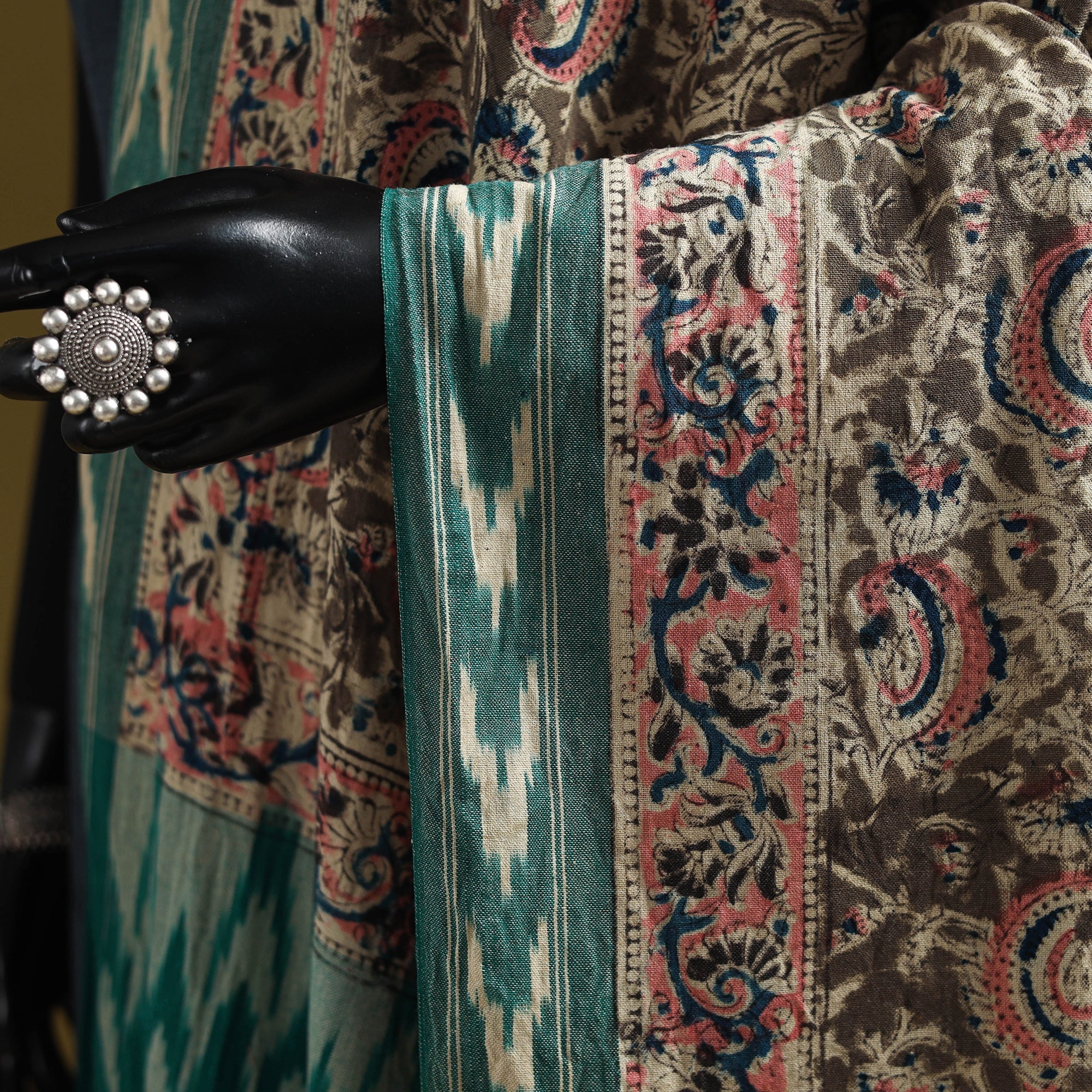 Multicolor - natural dyed kalamkari cotton dupatta