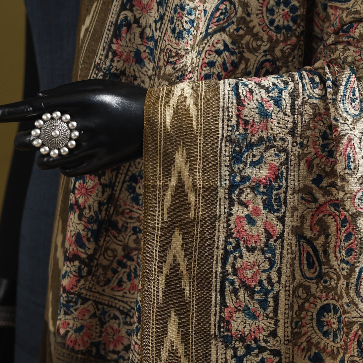 Multicolor - natural dyed kalamkari cotton dupatta