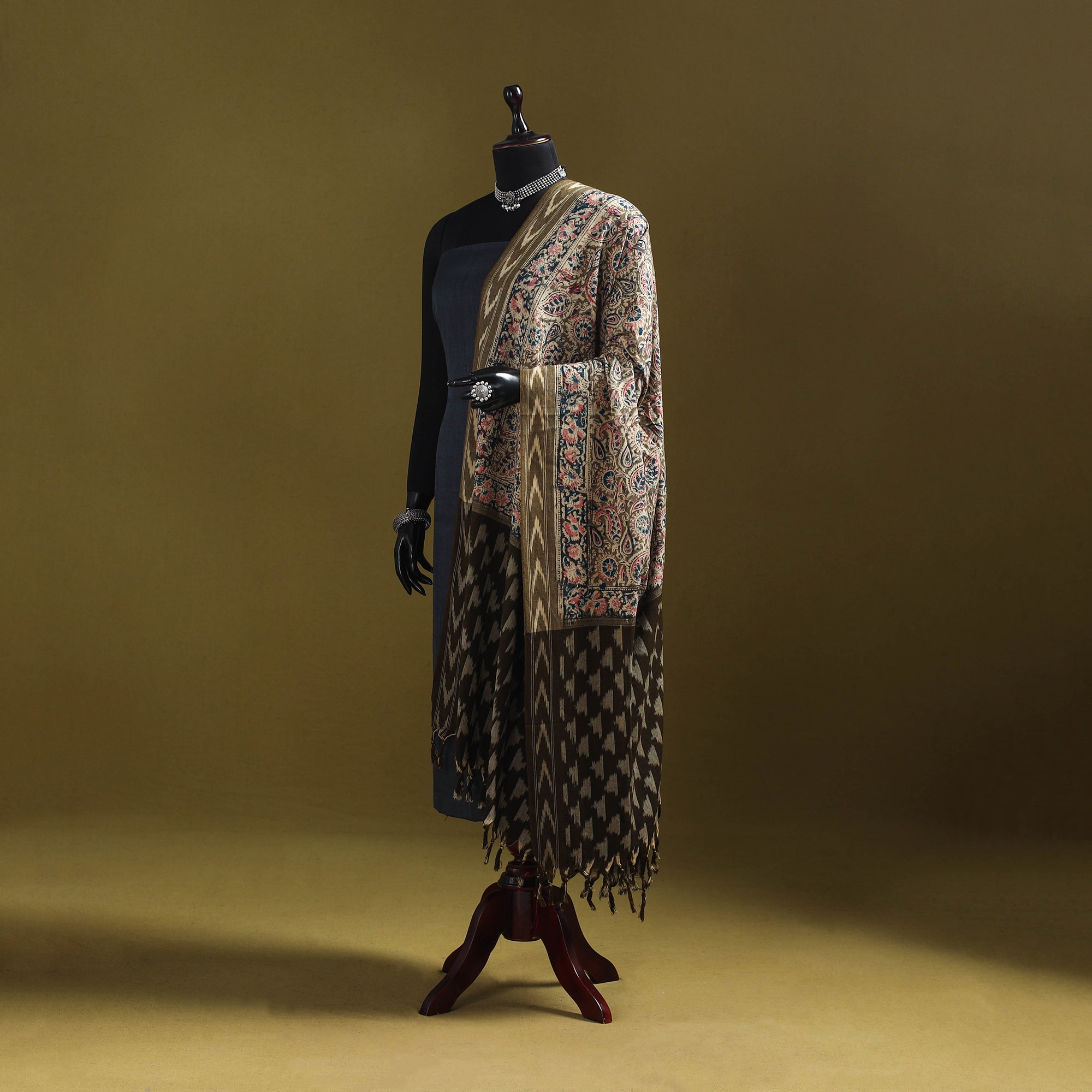 Multicolor - natural dyed kalamkari cotton dupatta