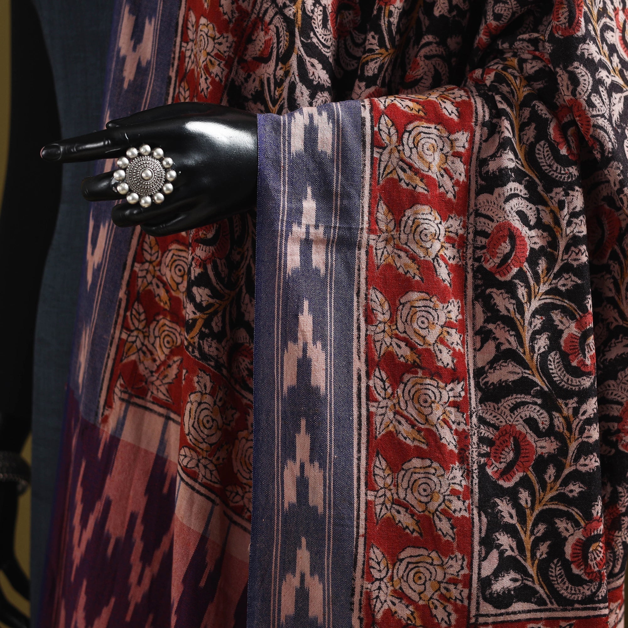 Multicolor - natural dyed kalamkari cotton dupatta