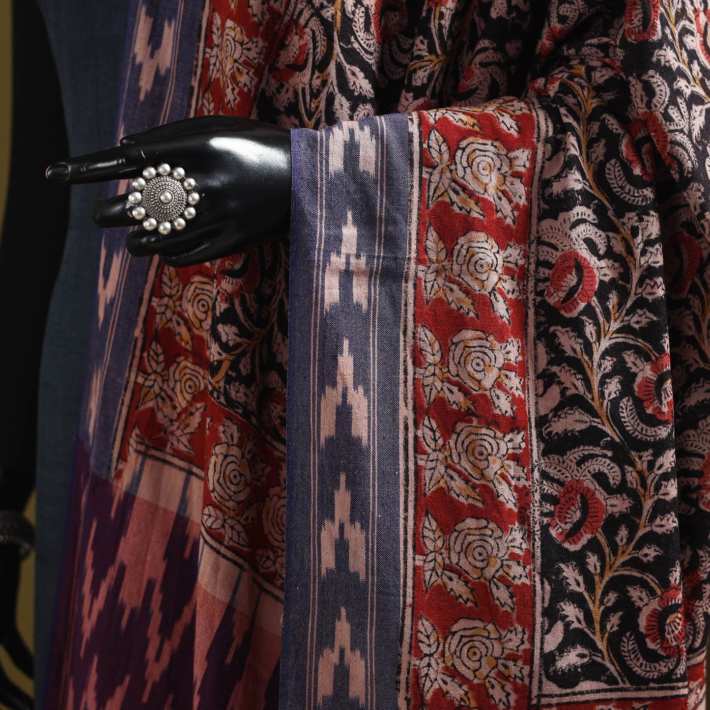 Multicolor - natural dyed kalamkari cotton dupatta