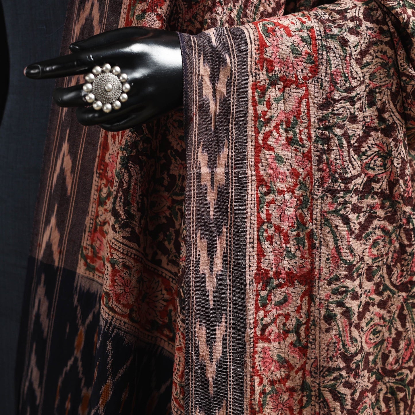 Multicolor - natural dyed kalamkari cotton dupatta