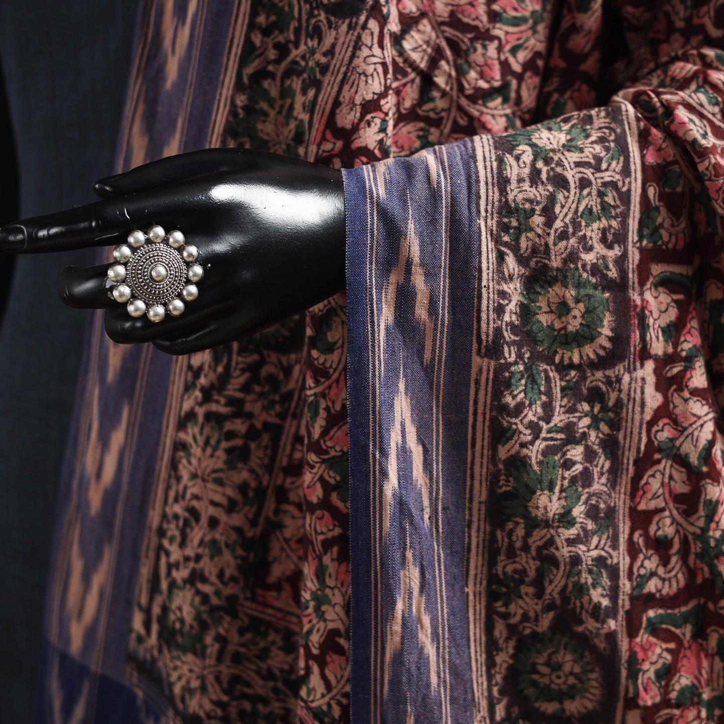 Multicolor - natural dyed kalamkari cotton dupatta