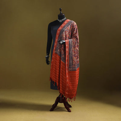 Multicolor - natural dyed kalamkari cotton dupatta
