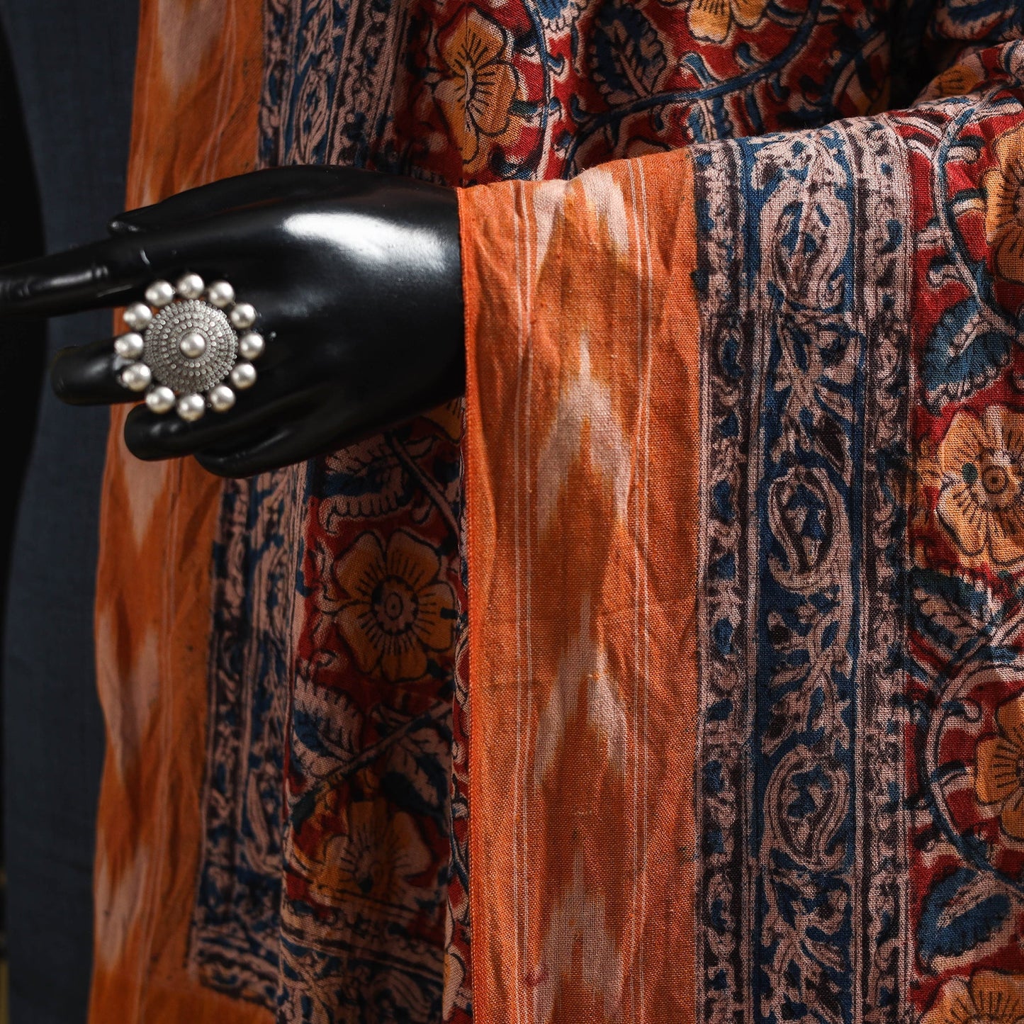 Multicolor - natural dyed kalamkari cotton dupatta