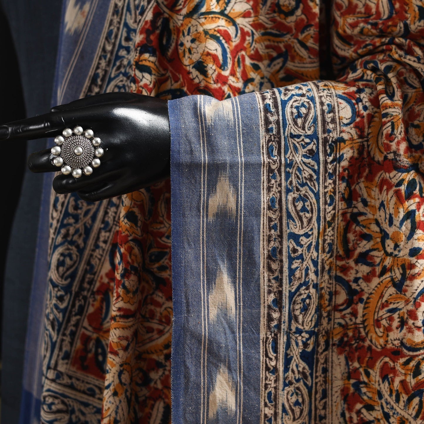 Multicolor - natural dyed kalamkari cotton dupatta