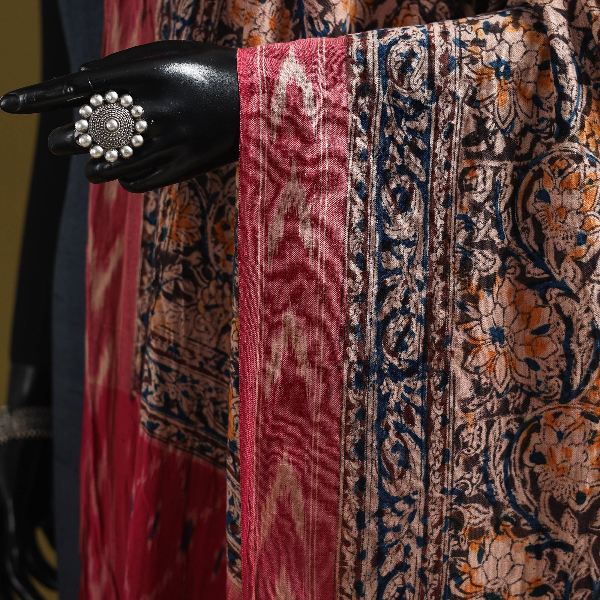 Multicolor - natural dyed kalamkari cotton dupatta