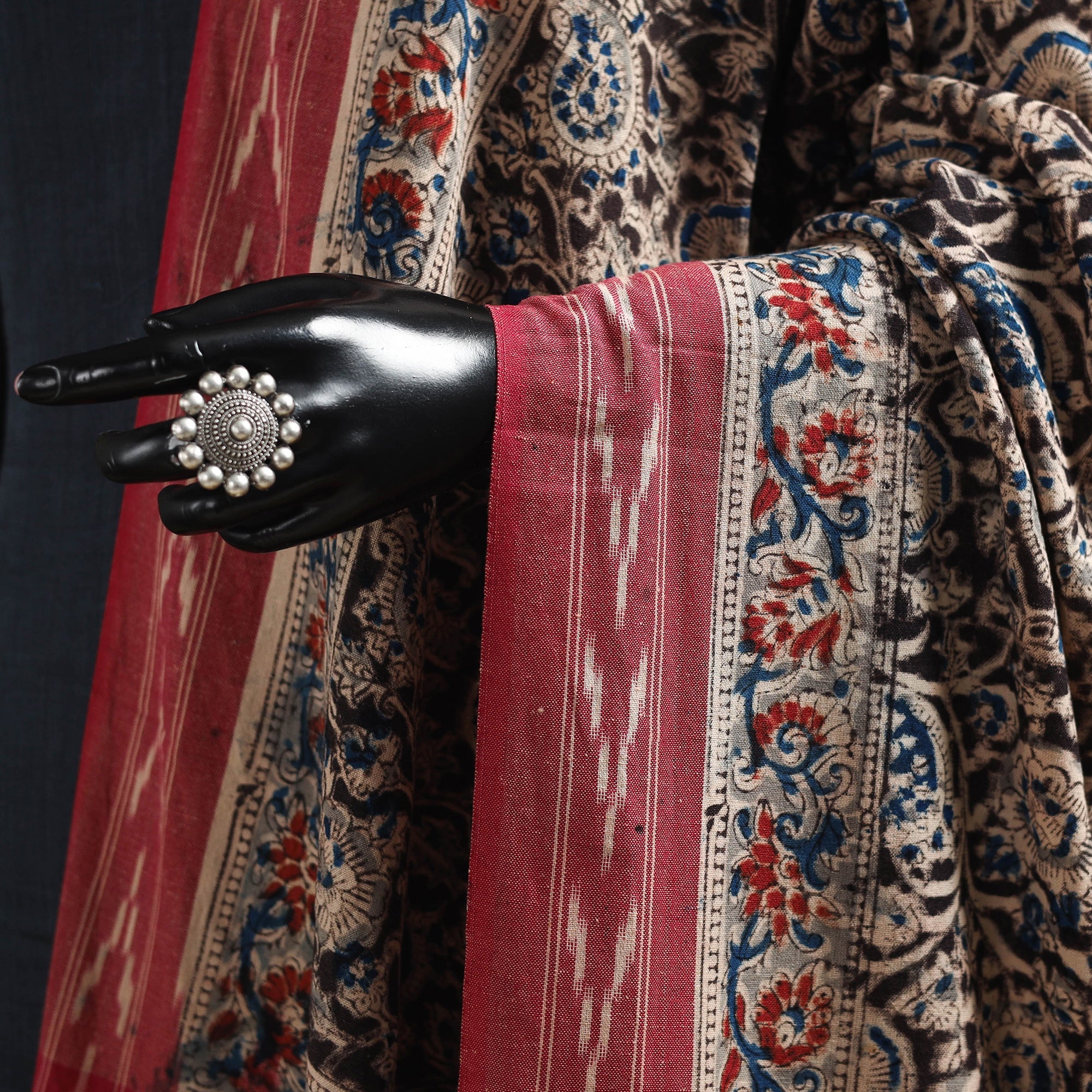 Multicolor - natural dyed kalamkari cotton dupatta