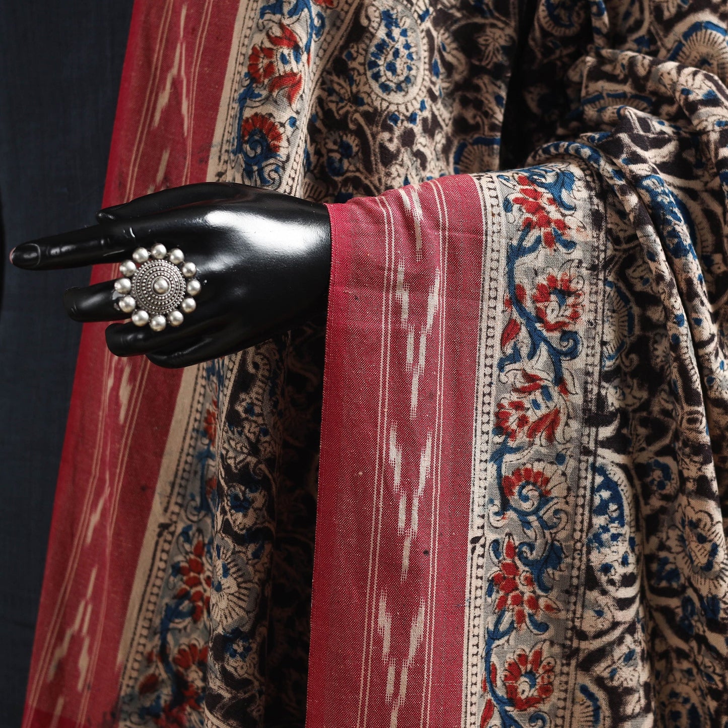 Multicolor - natural dyed kalamkari cotton dupatta