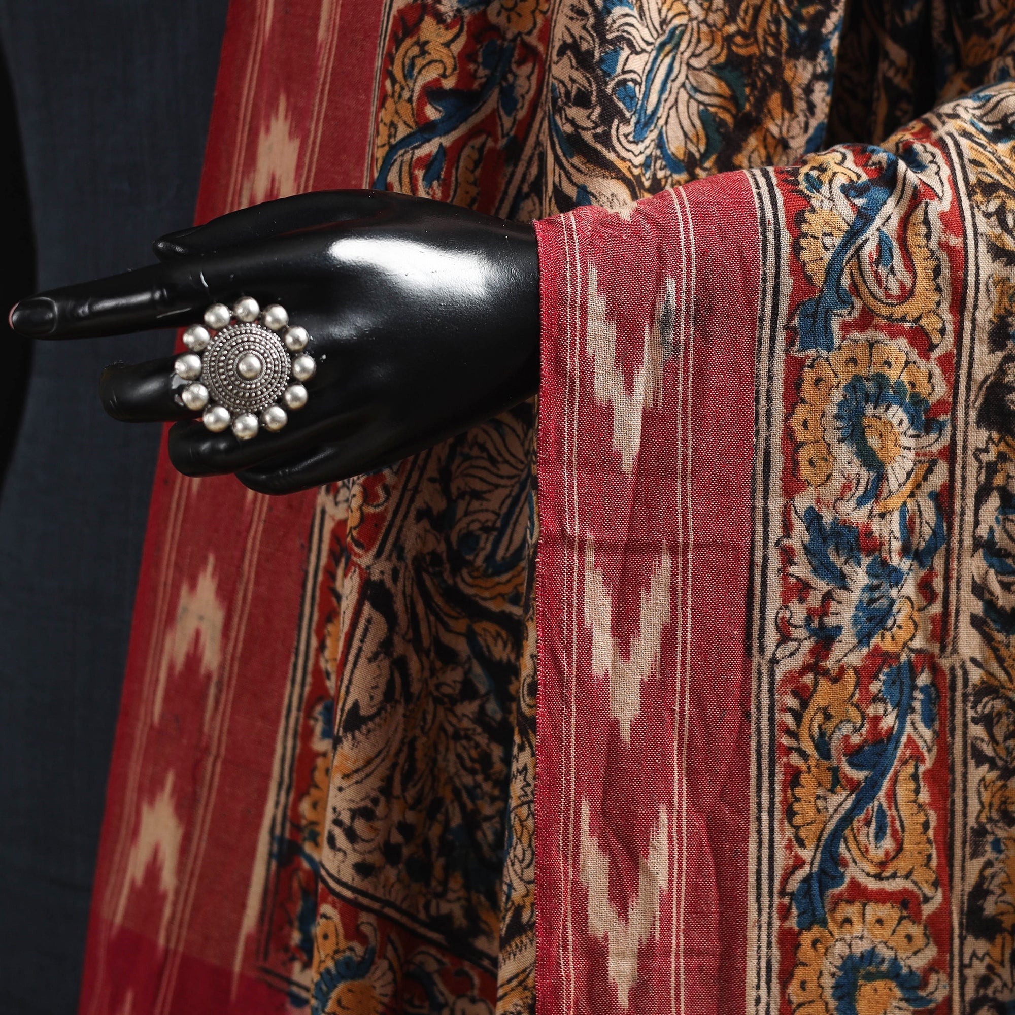 Multicolor - natural dyed kalamkari cotton dupatta