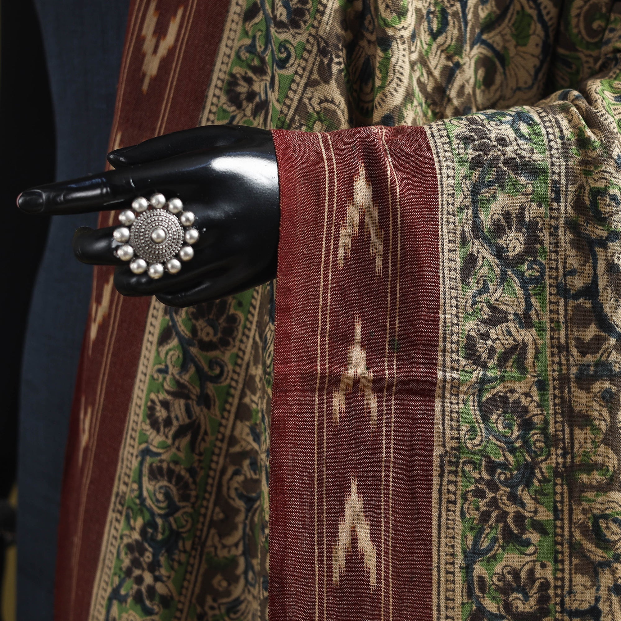 Multicolor - natural dyed kalamkari cotton dupatta