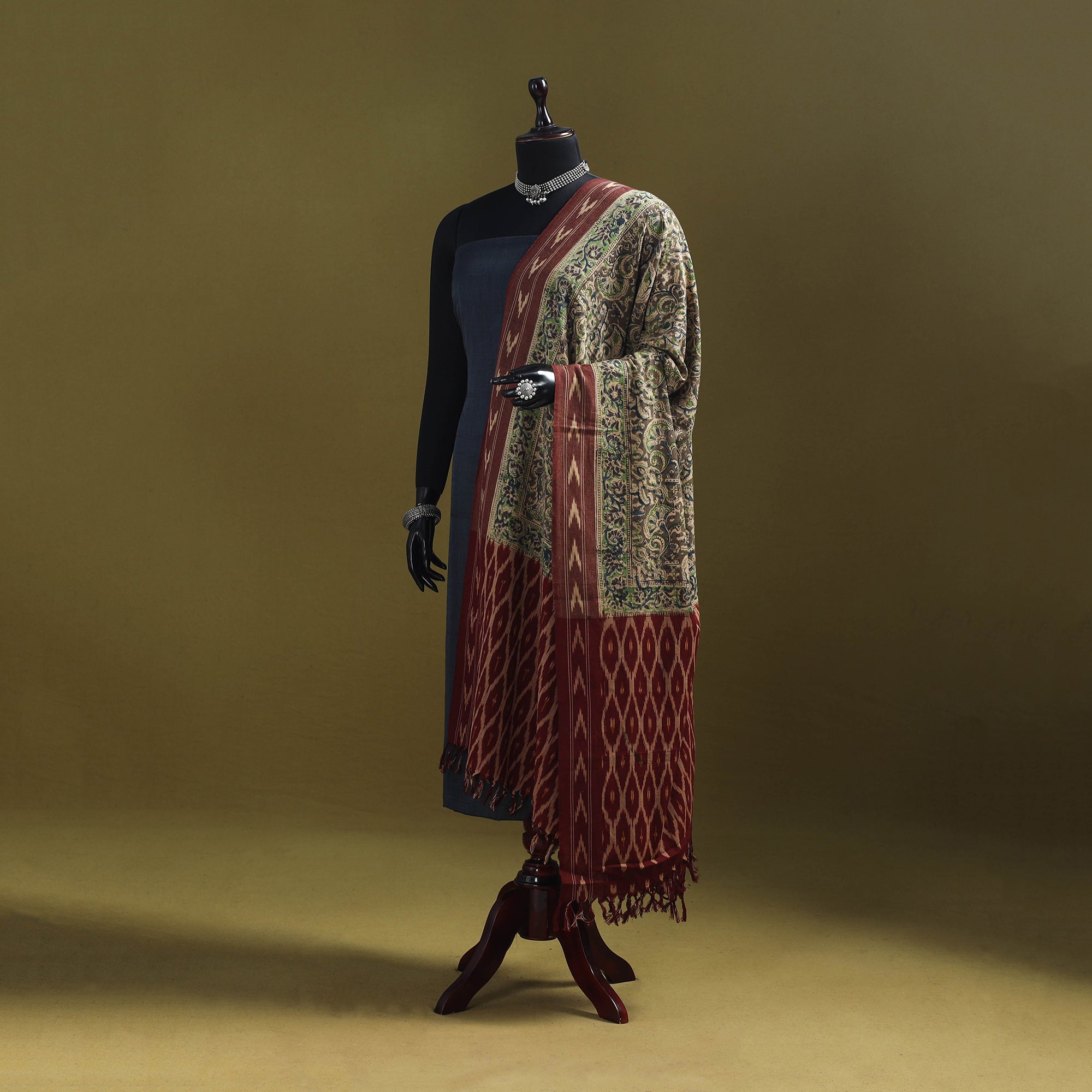 Multicolor - natural dyed kalamkari cotton dupatta