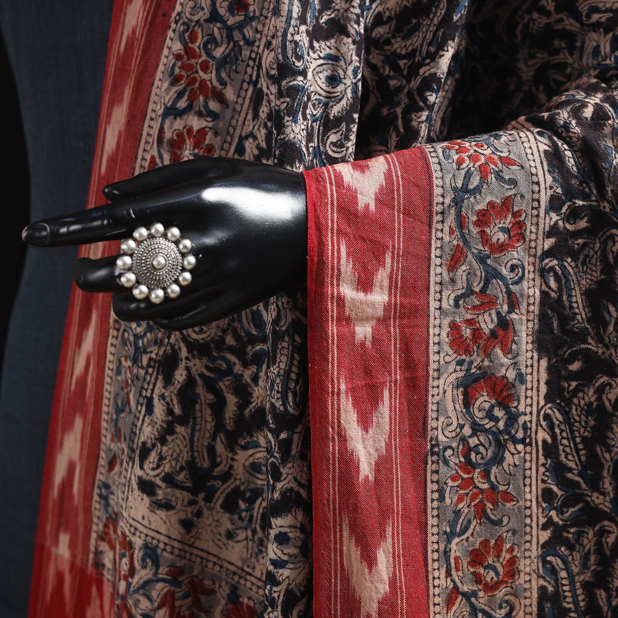 Multicolor - natural dyed kalamkari cotton dupatta