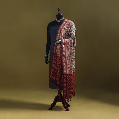 Multicolor - natural dyed kalamkari cotton dupatta