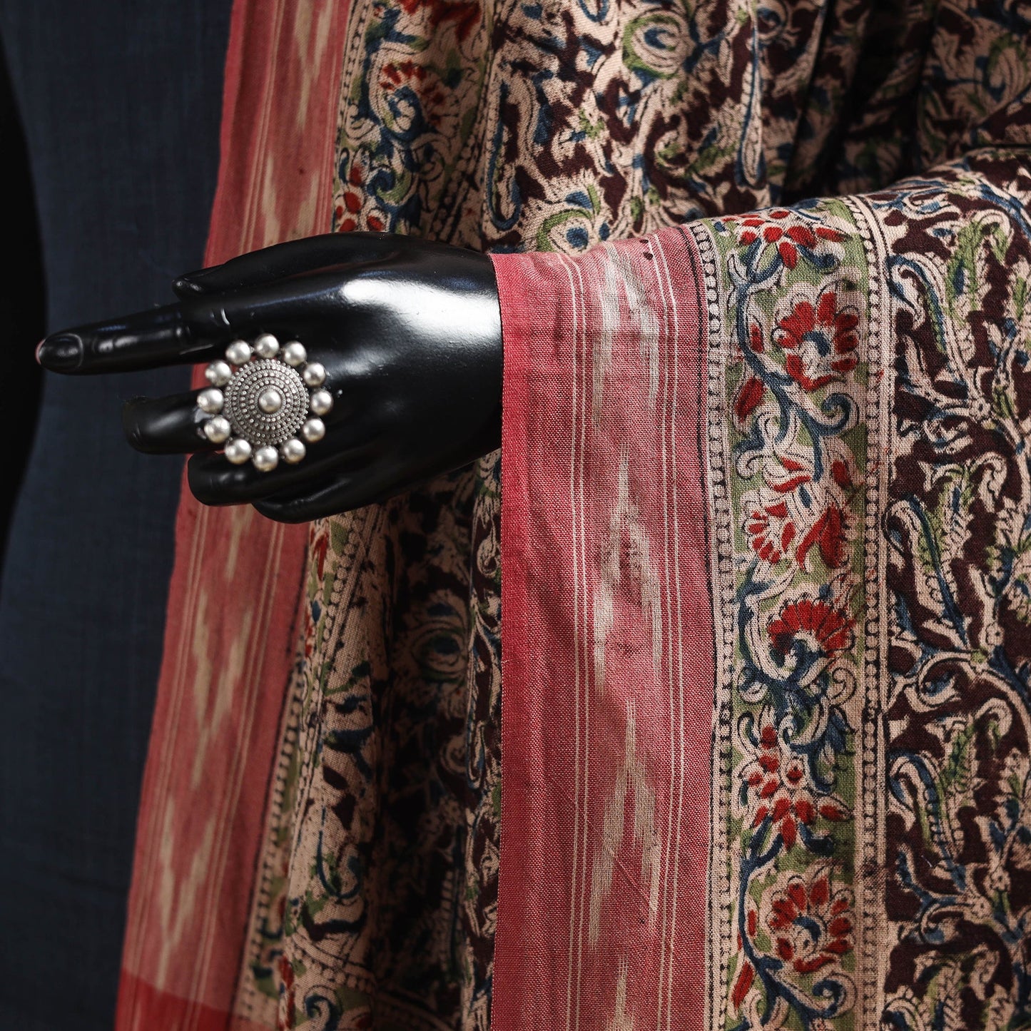 Multicolor - natural dyed kalamkari cotton dupatta