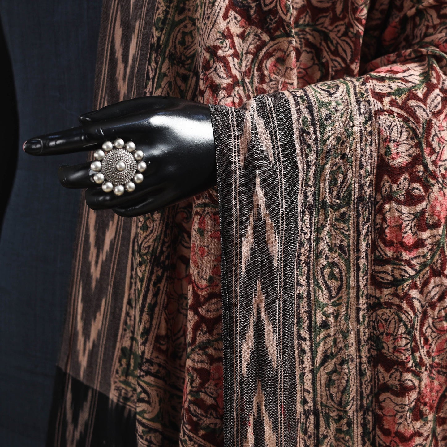 Multicolor - natural dyed kalamkari cotton dupatta