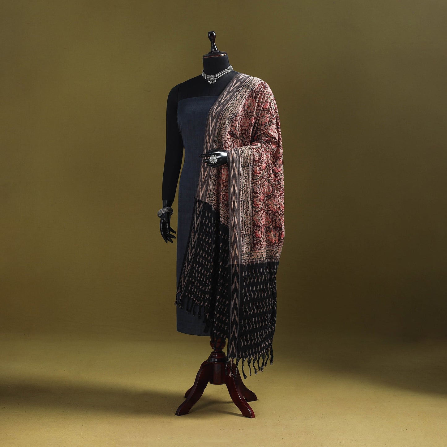 Multicolor - natural dyed kalamkari cotton dupatta