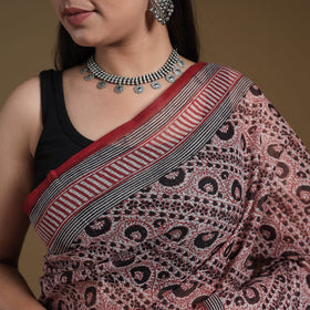 Multicolor - natural dyed kota doria cotton bagh saree 01