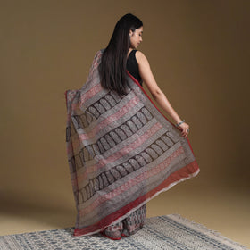 Multicolor - natural dyed kota doria cotton bagh saree 03