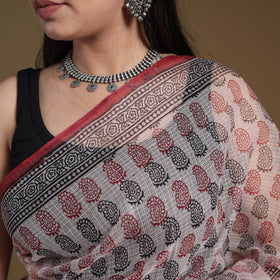 Multicolor - natural dyed kota doria cotton bagh saree 03