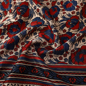 Buy Natural Dyed Mashru Silk Ajrakh Print Fabric