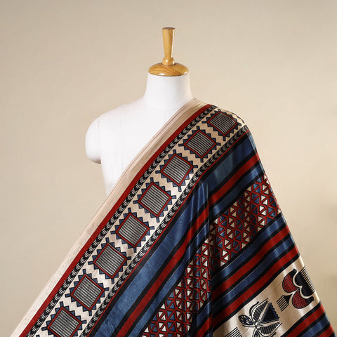 Multicolor - natural dyed mashru silk fabric 24