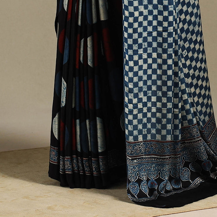 Multicolor - natural dyed modal silk saree 13 - handcrafted