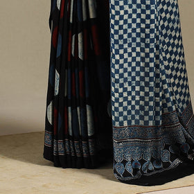 Multicolor - natural dyed modal silk saree 13 - handcrafted