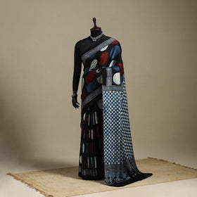 Multicolor - natural dyed modal silk saree 13 - handcrafted