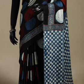 Multicolor - natural dyed modal silk saree 13 - handcrafted