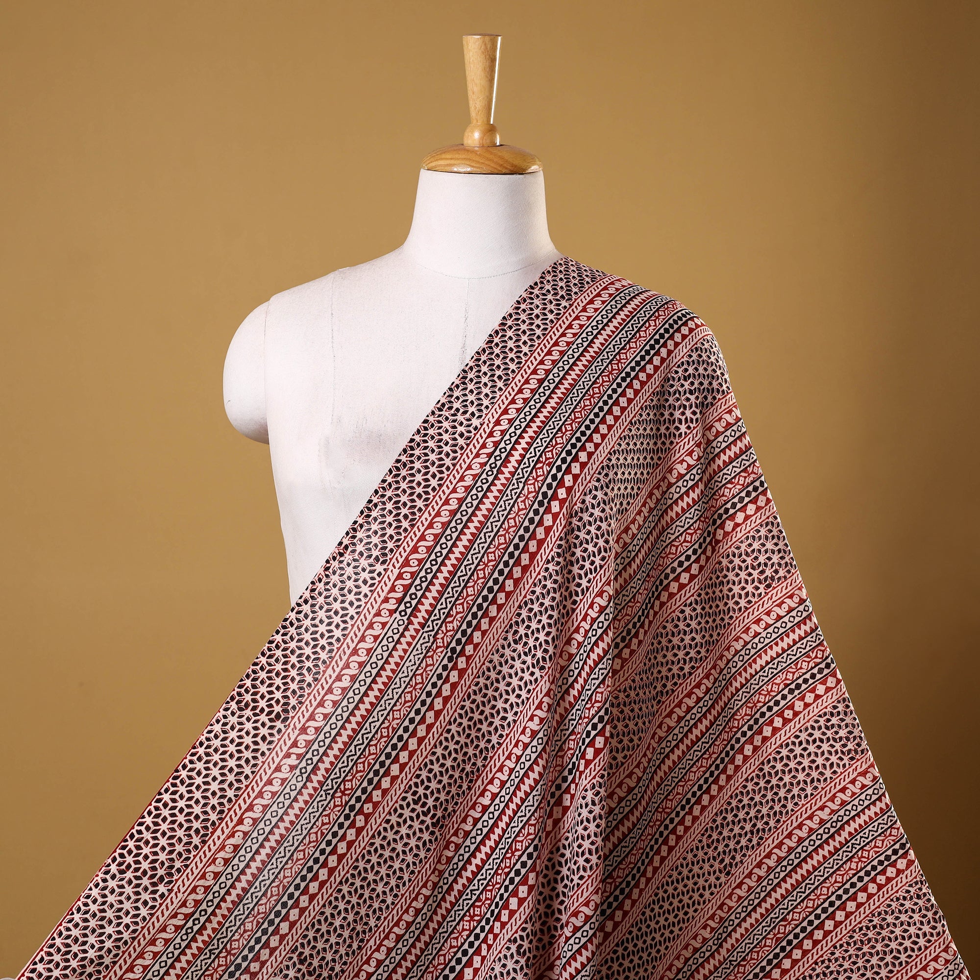 Multicolor - natural dyed mul cotton bagh fabric 12