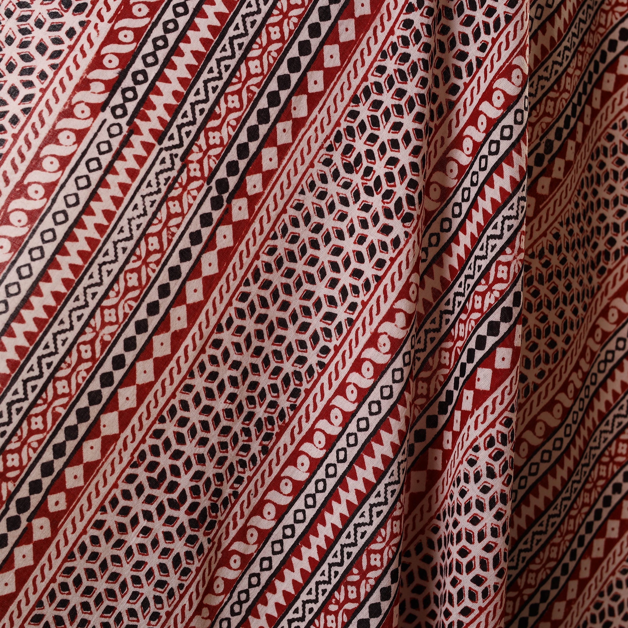 Multicolor - natural dyed mul cotton bagh fabric 12
