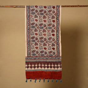 Multicolor - natural dyed mul cotton stole 13 - handcrafted