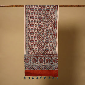 Multicolor - natural dyed mul cotton stole 19 - handcrafted