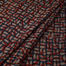  Multicolor Mulberry Silk Akola Hand Block Print Fabric