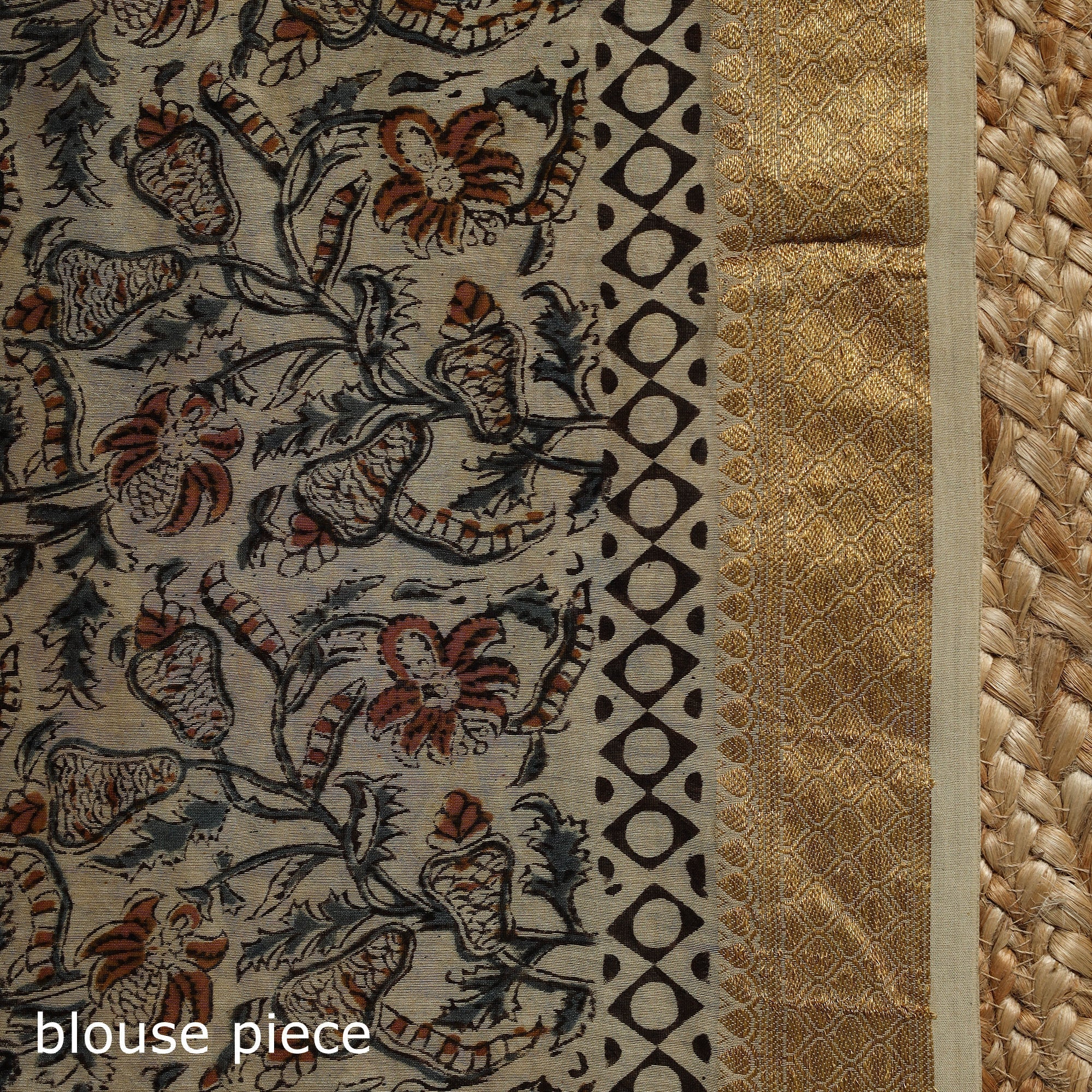 Red - natural dyed pedana chanderi silk kalamkari saree 19