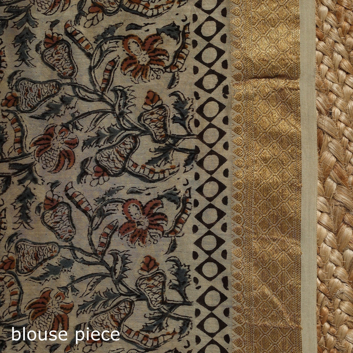 Red - natural dyed pedana chanderi silk kalamkari saree 19
