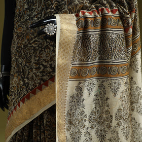 Multicolor - natural dyed pedana block print chanderi silk