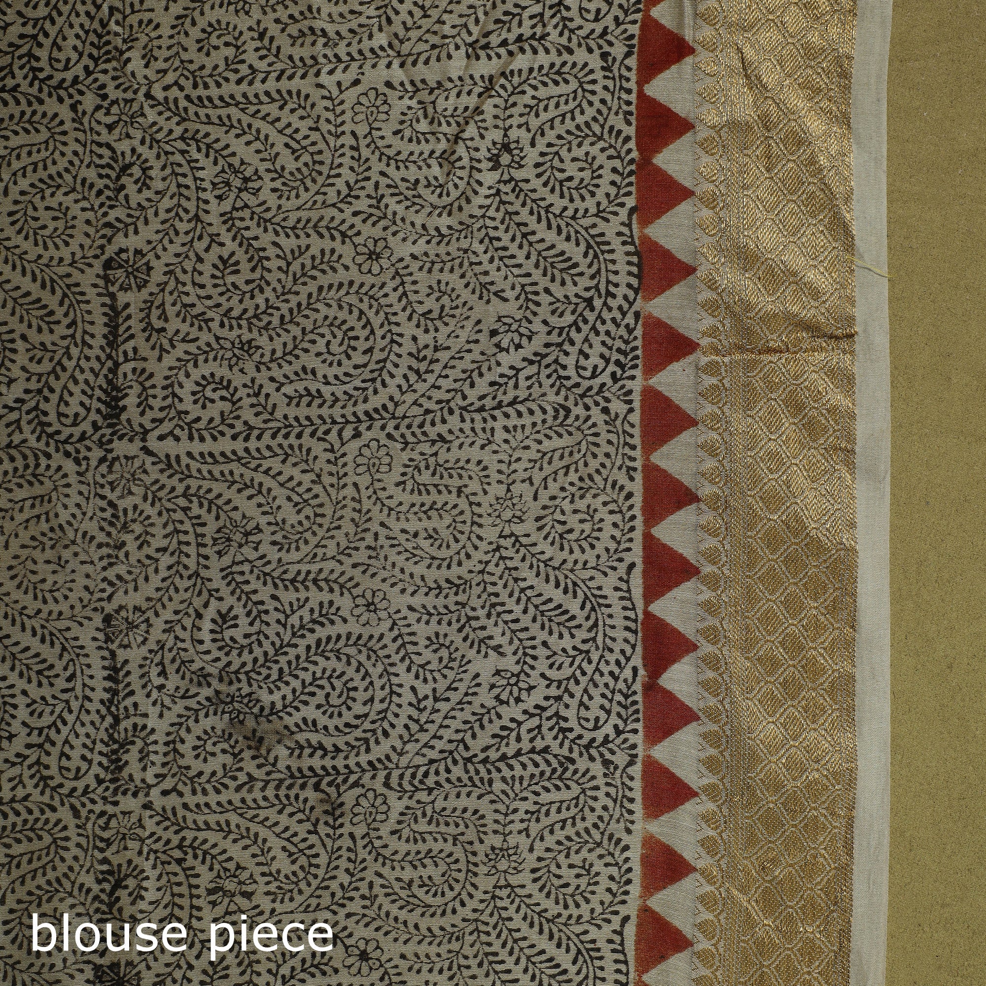 Multicolor - natural dyed pedana block print chanderi silk