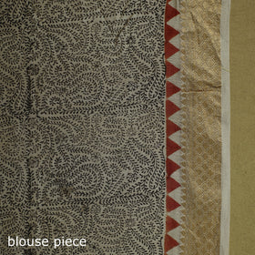 Multicolor - natural dyed pedana block print chanderi silk