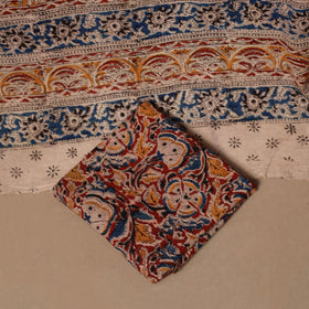 Natural dyed pedana kalamkari cotton 3pc unstitched dress