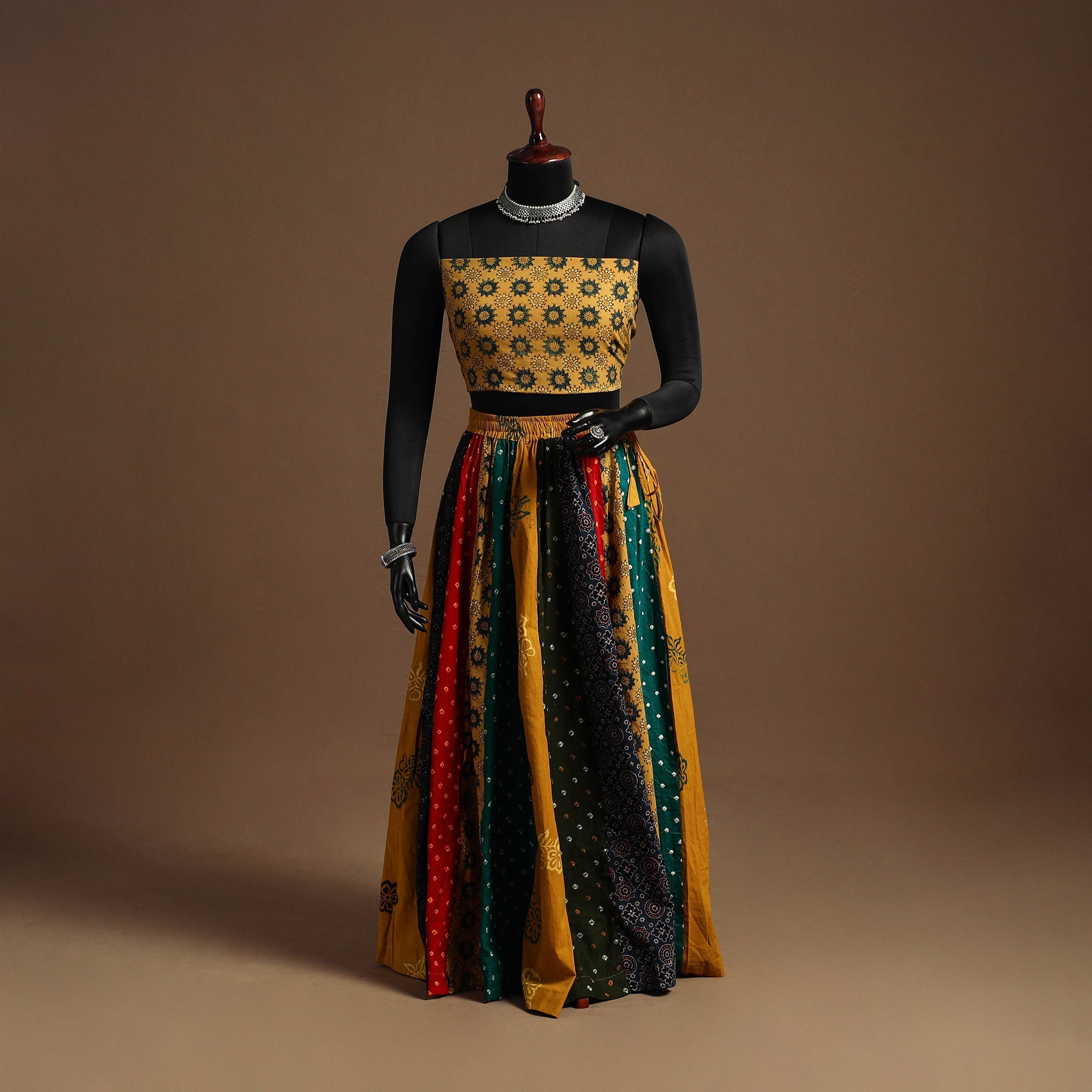 Multicolor - navratri garba cotton chaniya choli set 02