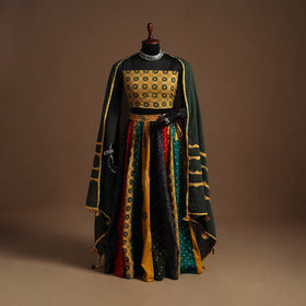 Multicolor - navratri garba cotton chaniya choli set 02